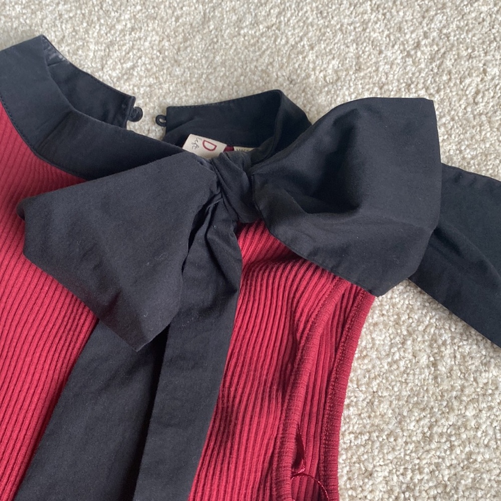 Dolan Tie Neck Ribbed Shell Blouse - Picture 4 of 11